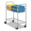 Safco Steel Wire Wire Mail Cart, 600-lb Cap, 18-3/4wX39dX38, 1 Shelves, 600 lb 5236GR